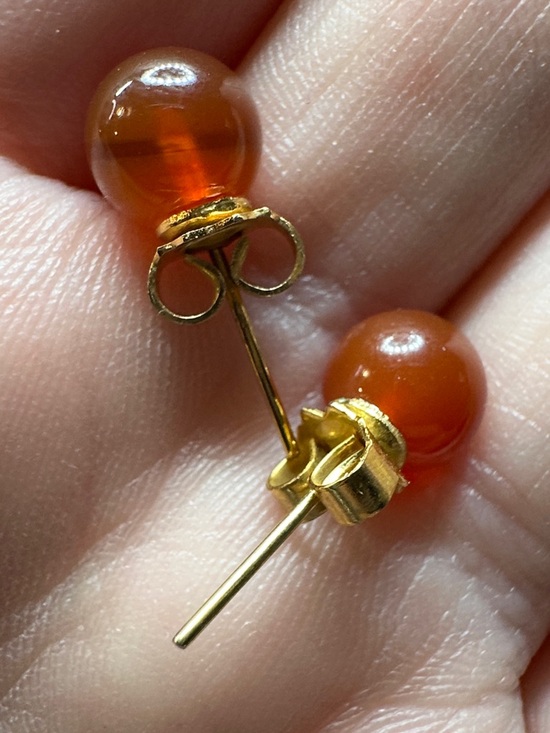 Jewelry - Dainty Carnelian Stud Earrings